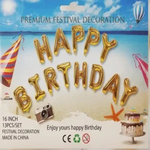 Happy Birthday Foil Balloon Set