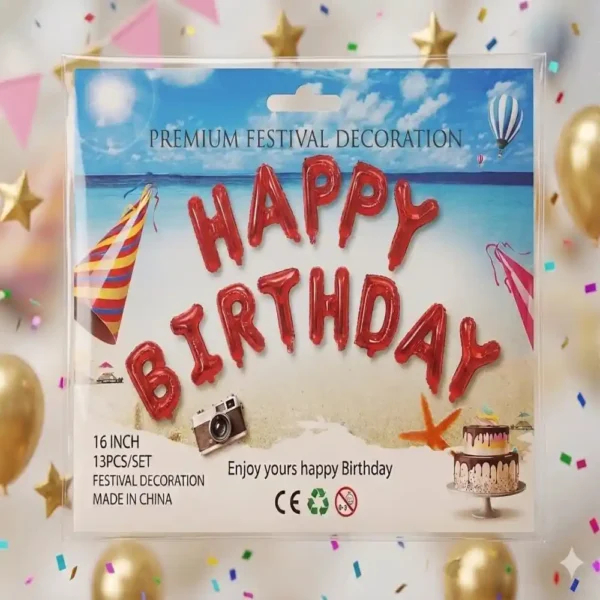 Happy Birthday Foil Balloon Set