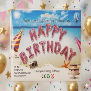 Happy Birthday Foil Balloon Set