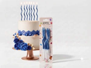 Spiral Candle Blue