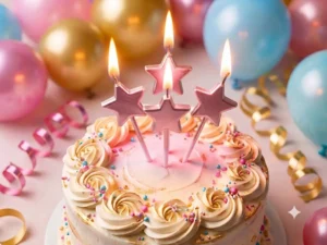 Star Candle Pink