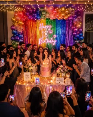Rainbow Foil Curtain