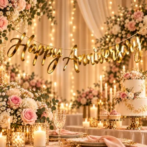 Anniversary Cursive Banner